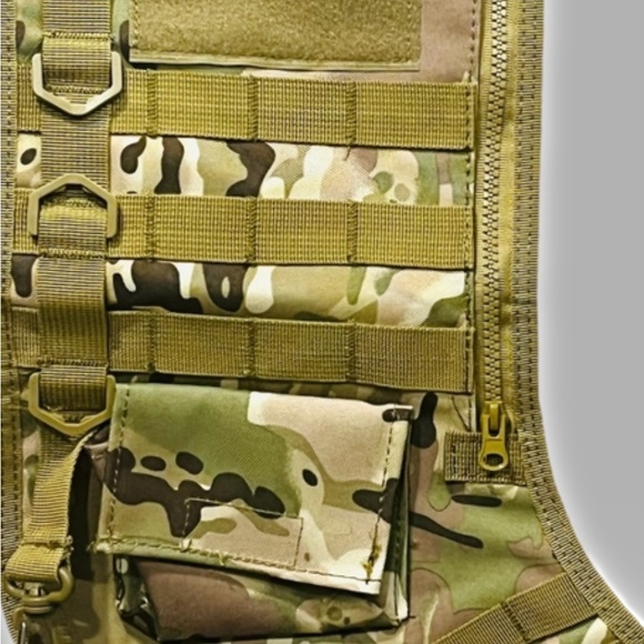 Tactical Camo Christmas Stocking w/Utility Pockets - Picture 3 of 3